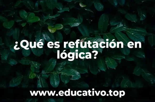 ¿Qué es refutación en lógica?