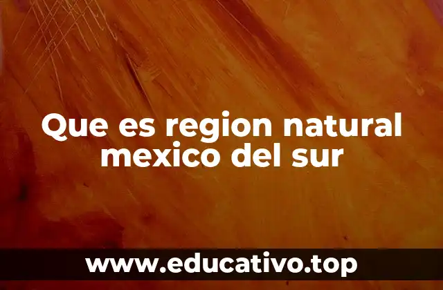 Características geográficas y ecológicas de la región sur