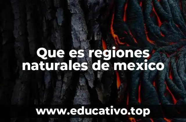Que es regiones naturales de mexico