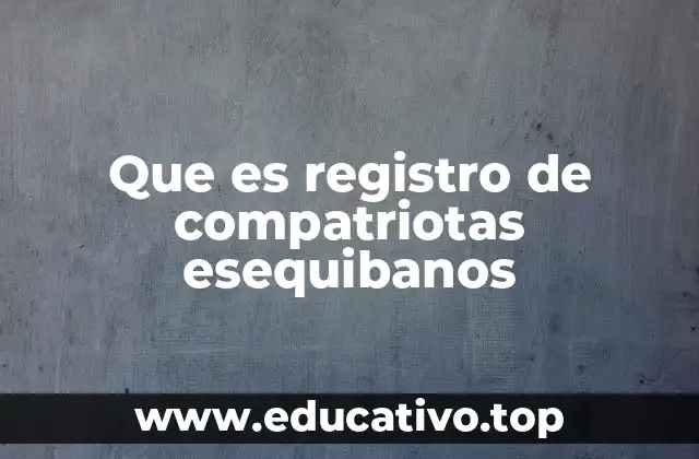 El papel del registro de compatriotas en la integración nacional