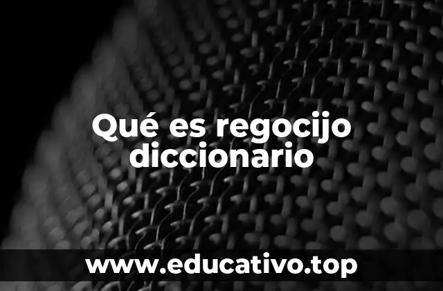 Qué es regocijo diccionario