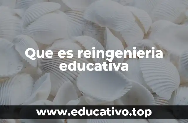 Que es reingenieria educativa
