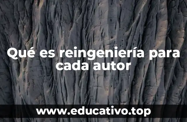Qué es reingeniería para cada autor