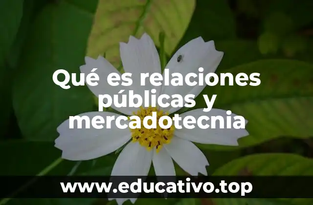 Qué es relaciones públicas y mercadotecnia
