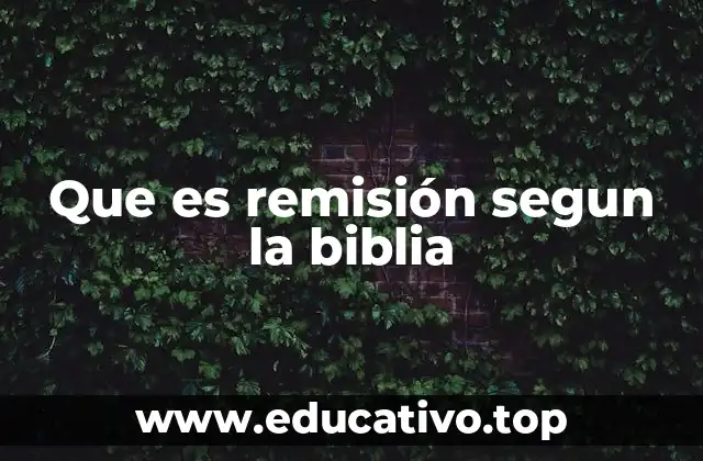 Que es remisión segun la biblia