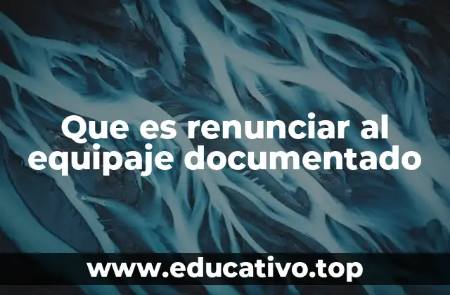 Renunciar al equipaje y el impacto en el viajero