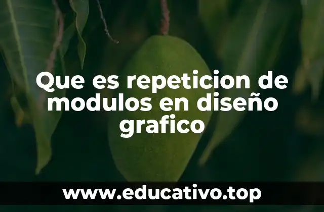 Que es repeticion de modulos en diseño grafico