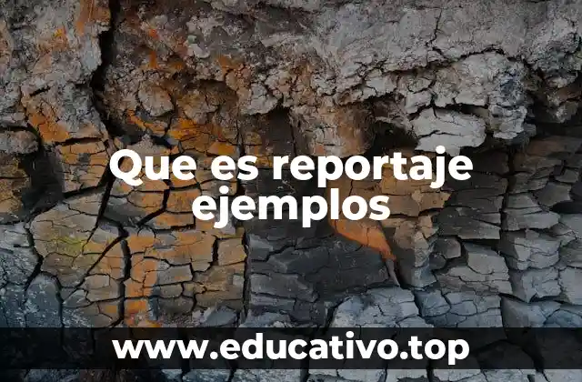Que es reportaje ejemplos