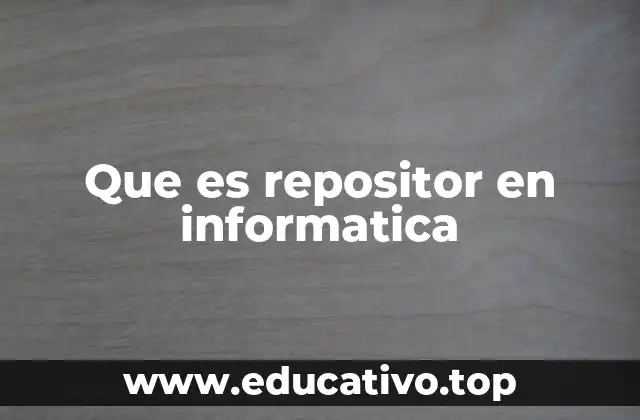 Que es repositor en informatica
