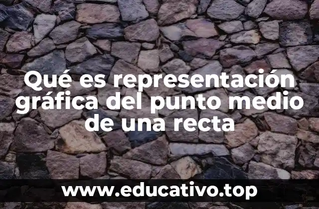 Qué es representación gráfica del punto medio de una recta