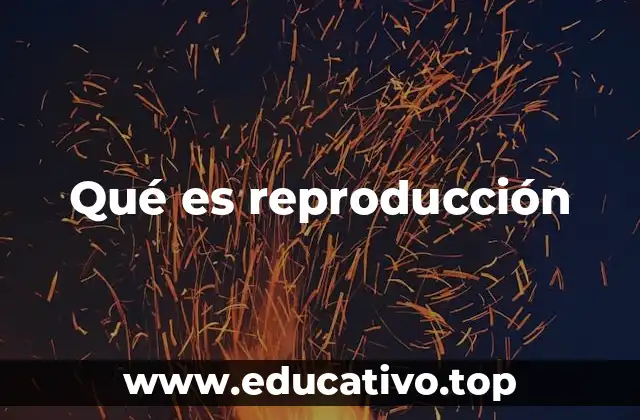 Qué es reproducción