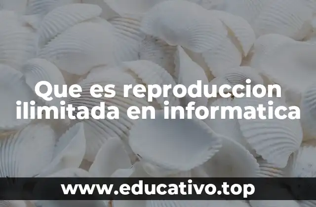 Que es reproduccion ilimitada en informatica