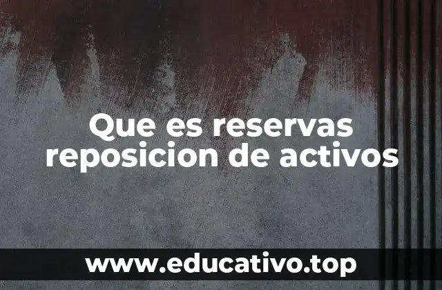 Que es reservas reposicion de activos