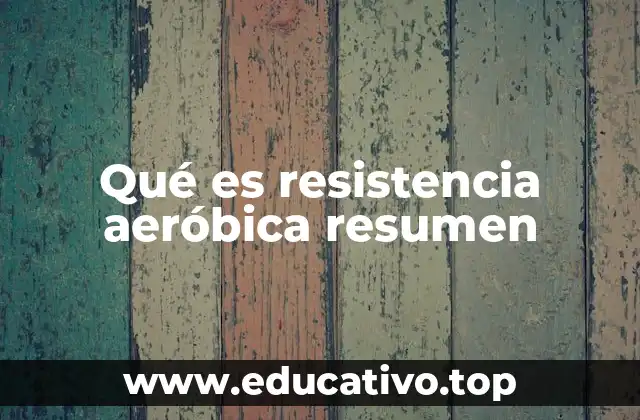Qué es resistencia aeróbica resumen