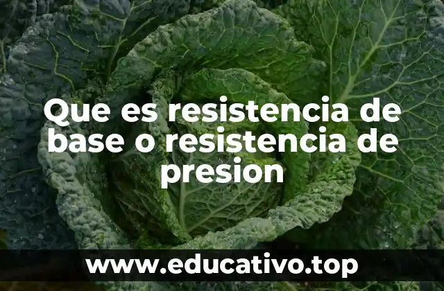 Que es resistencia de base o resistencia de presion