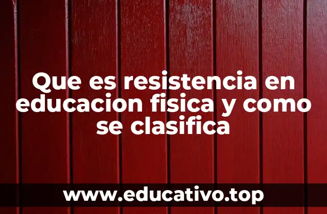 Importancia de la resistencia en la formación física escolar