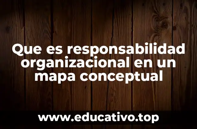 Que es responsabilidad organizacional en un mapa conceptual