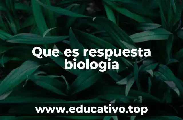 Que es respuesta biologia