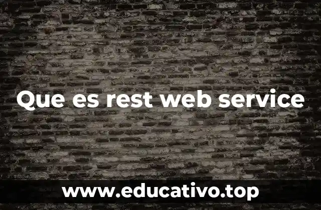 Que es rest web service