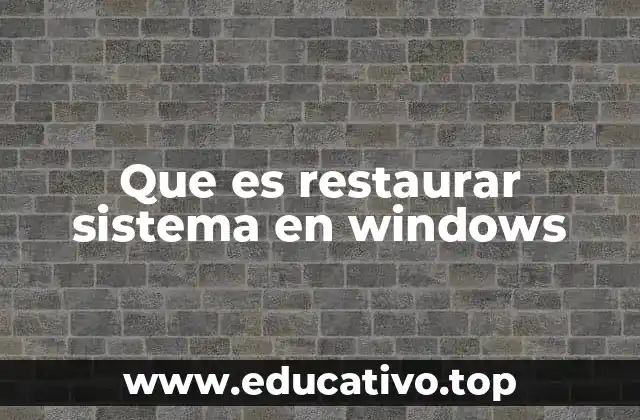 Cómo funciona el proceso de restauración del sistema