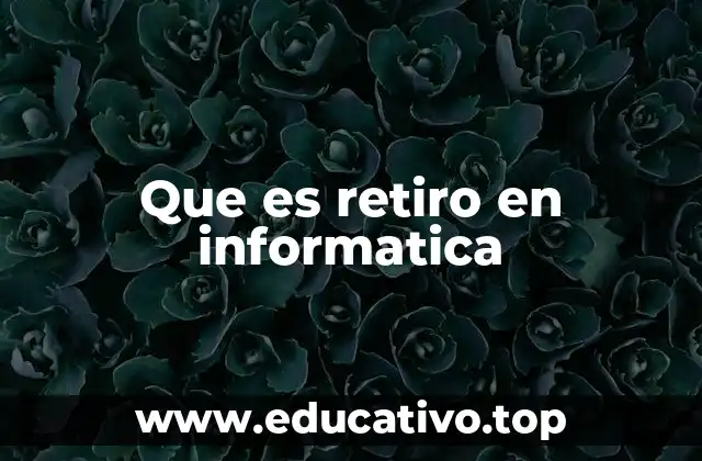 Que es retiro en informatica