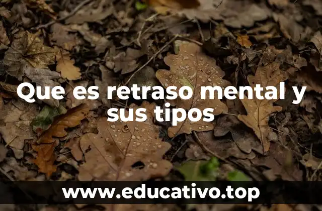 Que es retraso mental y sus tipos