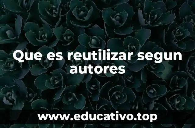 Que es reutilizar segun autores