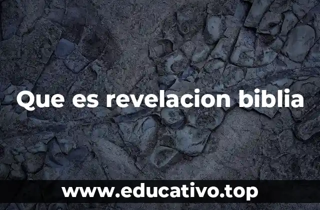 Que es revelacion biblia