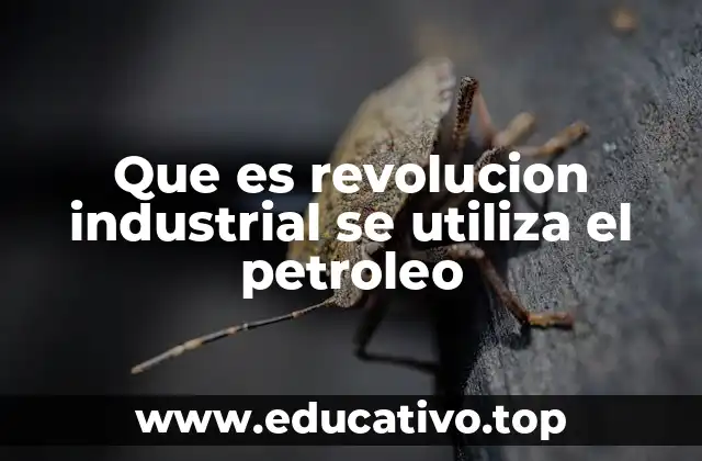 Que es revolucion industrial se utiliza el petroleo