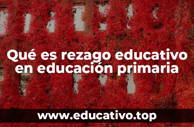 Qué es rezago educativo en educación primaria