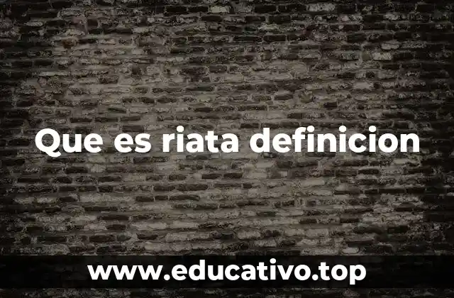 Que es riata definicion