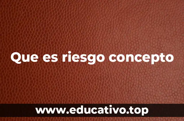 Que es riesgo concepto