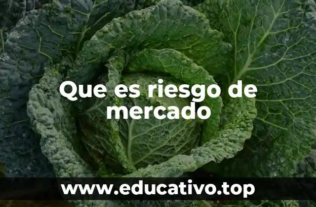 Que es riesgo de mercado