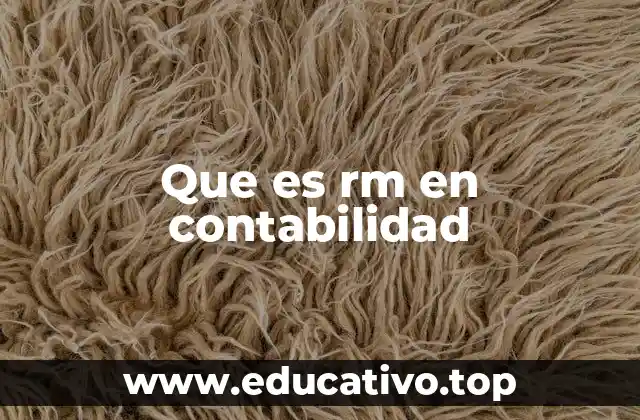 Que es rm en contabilidad