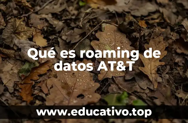 Qué es roaming de datos AT&T