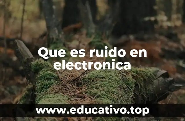 Que es ruido en electronica