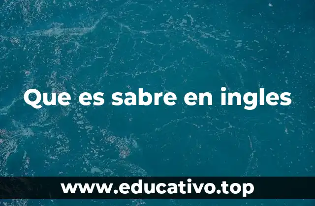 Que es sabre en ingles