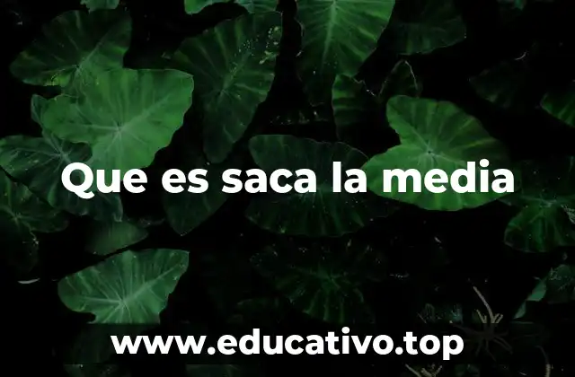 Que es saca la media