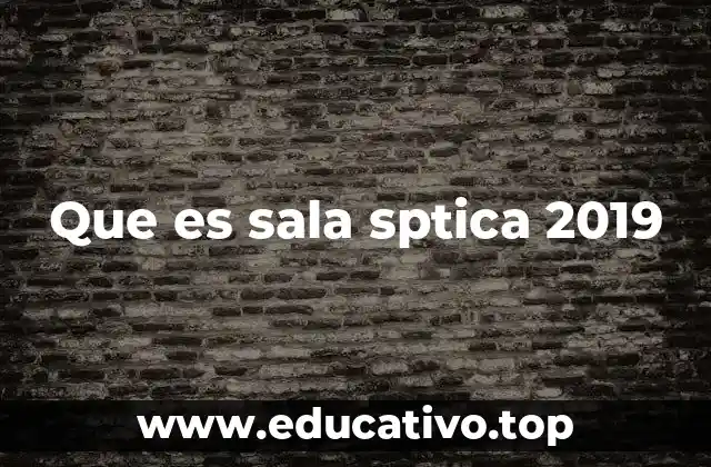 Que es sala sptica 2019
