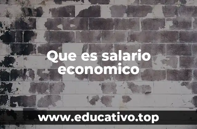 Que es salario economico