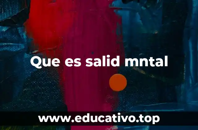 Que es salid mntal