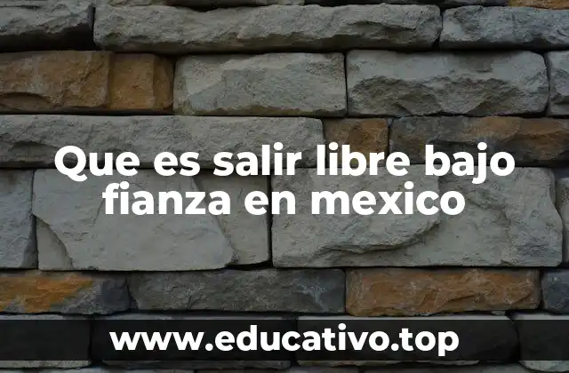 Que es salir libre bajo fianza en mexico