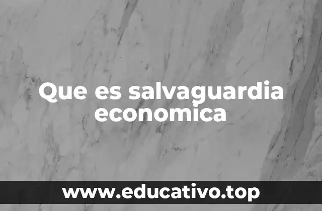 Que es salvaguardia economica