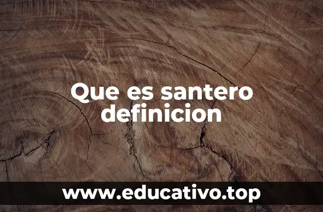 Que es santero definicion
