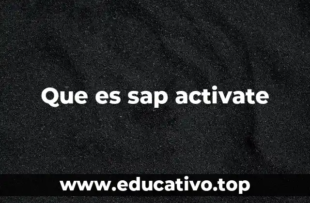 Que es sap activate
