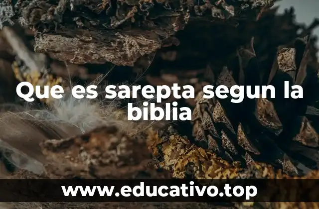Que es sarepta segun la biblia