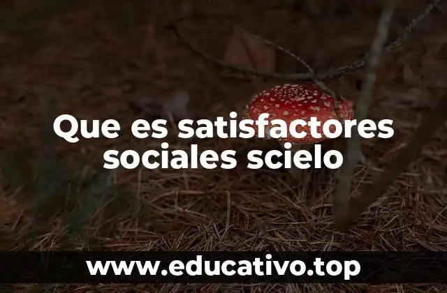 Que es satisfactores sociales scielo