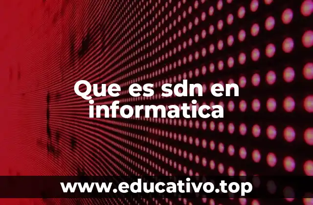 Que es sdn en informatica