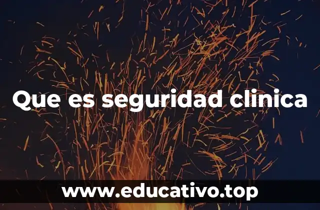 Que es seguridad clinica