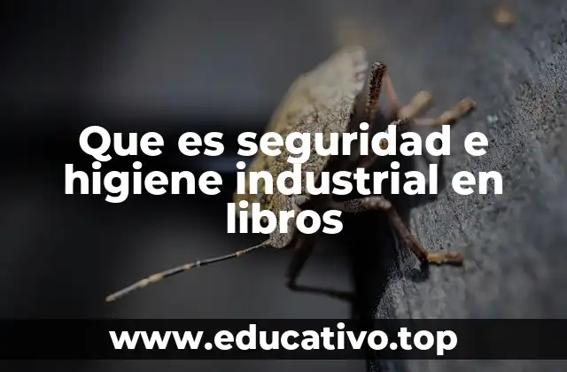 Que es seguridad e higiene industrial en libros